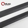 Manija de puerta de acero inoxidable manija de puerta de vidrio de oficina reposabrazos de puerta corredera de baño tubo cuadrado manija negra mate