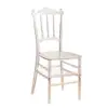 Silla de Bambú Silla de Invitados de Hotel Silla con Respaldo para Ocio Silla Acrílica Transparente para Bodas Silla de Cristal para Banquetes Silla de Comedor Comercial