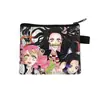 Nova Série Demon Slayer Porta-Moedas Cool Anime Bolsa de Moedas com Zíper Bolsa Pequena de Armazenamento para Estudantes Venda por Atacado