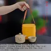 Juego de té de cerámica rústica transfronterizo para la salud, juego de té portátil para viajes, taza de servicio rápido, juego de té para acampar al aire libre, taza de té con logo