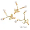 Abanico de Aceite Gotas Arena Dorada de Cobre con Colgante de Cacahuete de Vidrio Pulsera de Hebilla Ping An Hecha a Mano Colgante de Collar