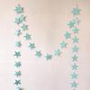 Pieza redonda flor decoración fiesta de cumpleaños bandera punto negro guirnalda de papel papel flor estrella dorada estrella de cinco puntas