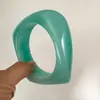 Accesorios Yongge Estilo Ins Transfronterizo Europeo y Americano Pulsera de Resina Transparente Patrón de Piedra Mármol Cuadrado Irregular Pulsera Exagerada