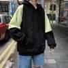 Moda meninos inverno fleece-forrado camisola dos homens pulôver com capuz estilo coreano estudante roupas soltas casaco top