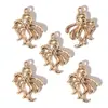 Colgantes de aleación de zinc con forma de concha de oro KC mezclado, estrella de mar, caracola, accesorios para pulsera de colgantes hechos a mano para DIY