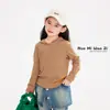 Camisa com Capuz e Manga Longa Listrada Simples Estilosa Versátil para Meninas, Suéter de Outono para Crianças Pequenas e Crianças