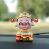 Resina personalizada de fábrica con cabeza que se mueve, dios de la fortuna creativo, adorno oscilante para tablero de coche, decoración de aromaterapia, adorno para coche