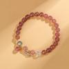 Atacado cristal natural morango cristal luar cinza pulseira pingente floco de neve design nicho açúcar luxo leve pulseira original