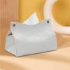 Caja de Pañuelos de Cuero Tejido de Cuadros Amplios Americana Simple Moderna para Sala de Estar, Escritorio, Oficina, Caja de Papel Portátil, Venta al por Mayor