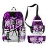2025 Conjunto de Três Peças Mochila Escolar Mochila de Ombro Estojo de Lápis Homem de Palito de Madeira Transfronteiriço Shanhaijing Tungtungtung