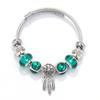 Pulseira de Cristal Colorido Europeia e Americana Feminina Amazon Transfronteiriça Coroa Pulseira de Contas Feita à Mão Pulseira de Contas Esmaltadas