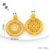 O Mesmo Estilo do da Loja Dourada, Nova Tendência Nacional Estilo Chinês Pingente Bússola Oito Tesouros Cravejado com Diamantes, Cor Duradoura, Pingente Bússola Rotativo em Filigrana