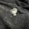 Anillo Imitación Plata Vieja Estilo Antiguo Estilo Étnico Hecho a Mano Plata Miao Bordado DIY Anillo Bordado Viejo Base Accesorios Molde Vacío