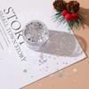Material hecho a mano DIY serie navideña cáñamo suelto goma que gotea lentejuelas brillantes copos de nieve estrellas árbol de Navidad lentejuelas mixtas
