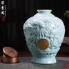Botella de Vino de Cerámica con Patrón de Dragón Tallado de Jingdezhen 2.5kg Jarras de Vino Vacías Frasco de Licor Vacío 2.5kg Degustación Cerámica Hecha a Mano