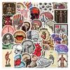 50 pegatinas de grafiti de la serie retro de anatomía científica, pegatinas decorativas DIY para teléfono móvil, taza de agua, guitarra, pegatinas impermeables de PVC