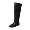 Botas de Caballero Estilo Simple 2026 Otoño/Invierno Estilo Caliente Moda Patchwork Clásico Maduro Versátil Moldeadoras de Piernas Apiladas Botas Largas