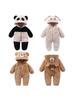 Overol para Bebé para Casa Otoño e Invierno Bebé Lindo Dibujos Animados Panda Conejito Oso Pequeño Overol de Felpa