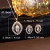 Set de Collar y Pendientes de Circonita de Lujo Ligero Nuevo para Novia Vestido de Boda Accesorios Estilo Europeo Colgante y Pendientes Super Brillantes Moda Alto
