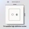 Panel de interruptor de luz de plástico blanco estilo británico de Hong Kong y Macao, enchufe de 13A con carga USB y carga rápida tipo C, panel de interruptor de luz estándar UK/US