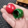 Llave de jade dedo de pollo sangre de jade llave de jade dedo rojo llave de dedo ensanchada verde seco verde completo llave de jade dedo anillo de jade anillo al por mayor