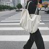 Coreia do Sul Ins Simples Artístico Versátil Estilo Preguiçoso Estudante Bolsa de Lona Estilo Hong Kong Chique Estudante Grande Capacidade Bolsa de Ombro