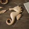 Material de Pintura DIY Embryón de Madera para Comestibles Adornos de Animales Lindos Decoración de Escritorio para el Hogar Embryón Blanco Embryón Rugoso Original