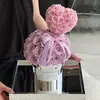 [En Stock] Nuevo Producto Cubo de Abrazo con Lazo Mediano Caja de Regalo con Flores Preservadas