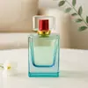 Botella de Perfume Cuadrada con Caja de Empaque, Botella de Vidrio Simple de 50ml, Botella con Atomizador de Presión con Tapa, Caja de Empaque Engrosada
