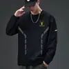 [Envío Rápido] Sudadera estampada de cuello redondo para hombre, nueva colección primavera/otoño, jersey de manga larga holgado, capa base moderna y casual