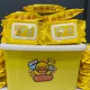 Toallitas Húmedas para Manos y Boca de Bebé Little Bee Vienen con una Cajita Almacenadora de Toallitas con Patito Amarillo, Toallitas de Limpieza Portátiles, Stock Listo del Fabricante para Venta al por Mayor