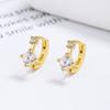 Pendientes de plata de ley 925 con circonitas de cuatro garras para mujer, nuevos pendientes elegantes de estilo nicho (2022), minimalistas, combinables con todo.