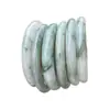 Pulseira Larga de Jade Natural Tianshan, Cor Verde Transparente Gelo, Estilo Chinês, Fashion, Luxo Leve, Sensação de Alto Padrão, Pulseira de Jade no Atacado, Dropshipping Disponível