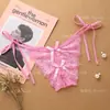 Tanga sexy com cadarço no entrepernas Calça T Lingerie feminina transparente com alça de cintura baixa A05
