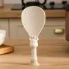 Cuchara para Arroz con Ventosa, Resistente a Altas Temperaturas, Antiadherente, Puede Pararse Verticalmente, para Servir Arroz, Olla Arrocera de Cocina, Grado Alimenticio, Uso Doméstico, Antiadherente