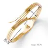 Pulseira de Aço Titânio Trevo de Quatro Folhas para Mulheres, Aço Inoxidável, Cor Dourada, Algarismos Romanos, Luxo Leve Europeu e Americano, Não Desbota, Atacado Fabricante Original