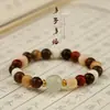 Pulsera de rosario hecha a mano con múltiples joyas de estilo étnico, pulsera de cuentas de piedra lunar, pulsera de joyería de un solo anillo de temperamento para amantes