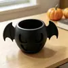 Nuevo producto transfronterizo: Maceta de ala de murciélago de Halloween impresa en 3D, cuenco gótico para guardar dulces, decoración de escritorio