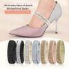 Sapatos de salto alto sapatos de bico multi-cor fina pulseira flash instalação sem furadeira calcanhar antiderrapante calcanhar elástico fixo alça preguiçosa