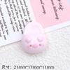 Pantuflas de Cerdito Lindas Dibujos Animados DIY Joyería Pequeña Pegamento Crema Accesorios Horquilla Agujero Zapatos Hebilla Resina Decorativa con X20