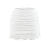 Falda de Punto con Adorno de Encaje Verano 2026 para Mujer, Estilo Coreano, Moderna, Adelgazante, Falda Corta Plisada de Moda