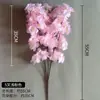 Galhos Simulados de Flor de Cerejeira Árvore de Flor de Cerejeira Criptografada Flores Artificiais de Plástico Galhos de Flor de Cerejeira de 3 e 4 Pontas Decoração de Casamento