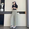 Calça de Papel Sal Marinho para os Dias Quentes de Verão 2026 Novo Estilo de Verão Calça Casual Curta Leve Estilo Japonês para Mulheres de Baixa Estatura