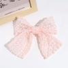 Estilo coreano All-match Sweet Mori Estilo Elegante Lace Bow Spring Clip Menina Suave Moda Hairpin Acessórios para o Cabelo