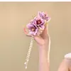 2026 Novo Prendedor de Cabelo com Franjas Florais Estilo Férias na Praia Nicho Versátil Design Requintado Acessório de Cabelo para a Parte de Trás da Cabeça
