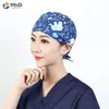 Gorro Quirúrgico Estampado Femenino Algodón Puro Gorro de Enfermera Gorro Baotou Nacido de la Luna Doctor de Clínica Dental y Estomatológica Gorro de Trabajo Masculino