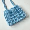 Bolso de hombro retro calado tejido a mano con cuentas de Xiaohongshu personalizado, colorido, acrílico, de mano, imitación perla
