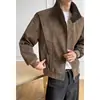 Chaqueta de moda Otoño 2026 para Hombres y Mujeres, Retro Americano Sencillo Cuello de Béisbol Casual Pareja Mismo Estilo Versátil Ropa de Abrigo