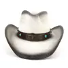 Sombrero de Paja de Vaquero Occidental Amazon AliExpress Transfronterizo Sombrero de Ala Ancha Protector Solar Sombrero de Playa Sombrero Duro de Paja