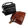 Bolsa Cruzada Nueva de Cuero de Vaca de Capa Superior para Hombres y Mujeres, Bolso de Mano, Bolso de Hombro, Maletín Multifuncional de Negocios para Recolección de Dinero